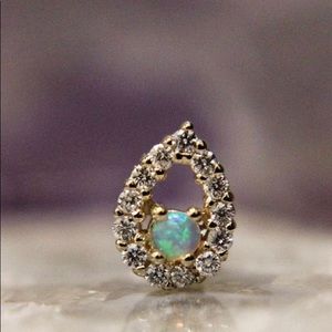 BVLA Madelina Tear dia pave with White Opal